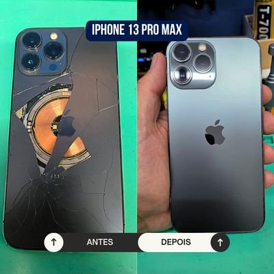 Antes e depois reparo FixOne