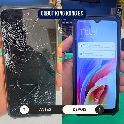 Antes e depois reparo FixOne