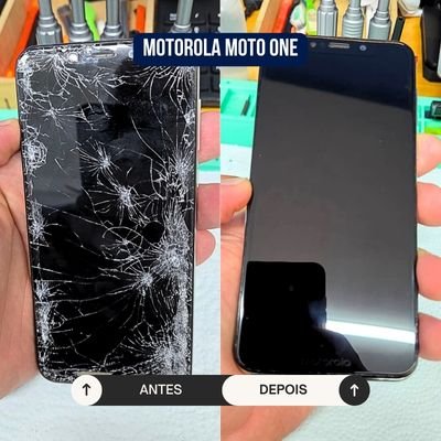 Antes e depois reparo FixOne